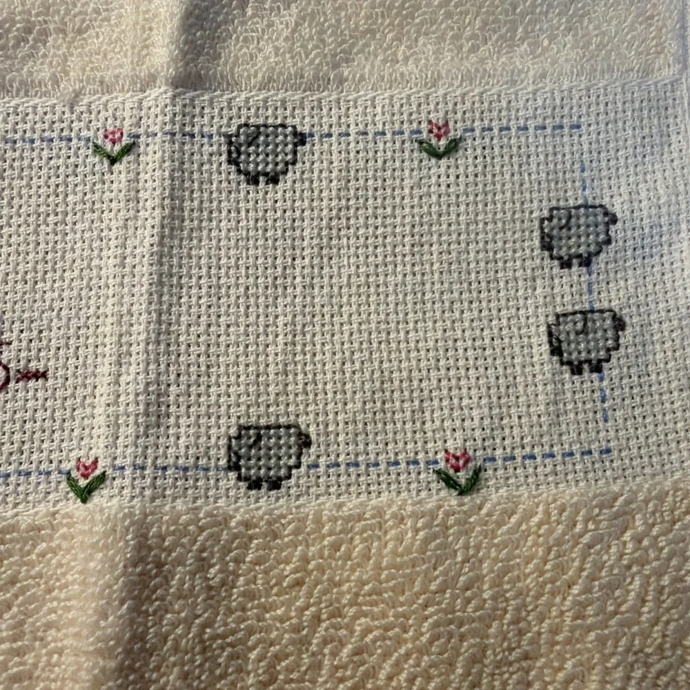 Handmade Cross Stitch Hand Towel 